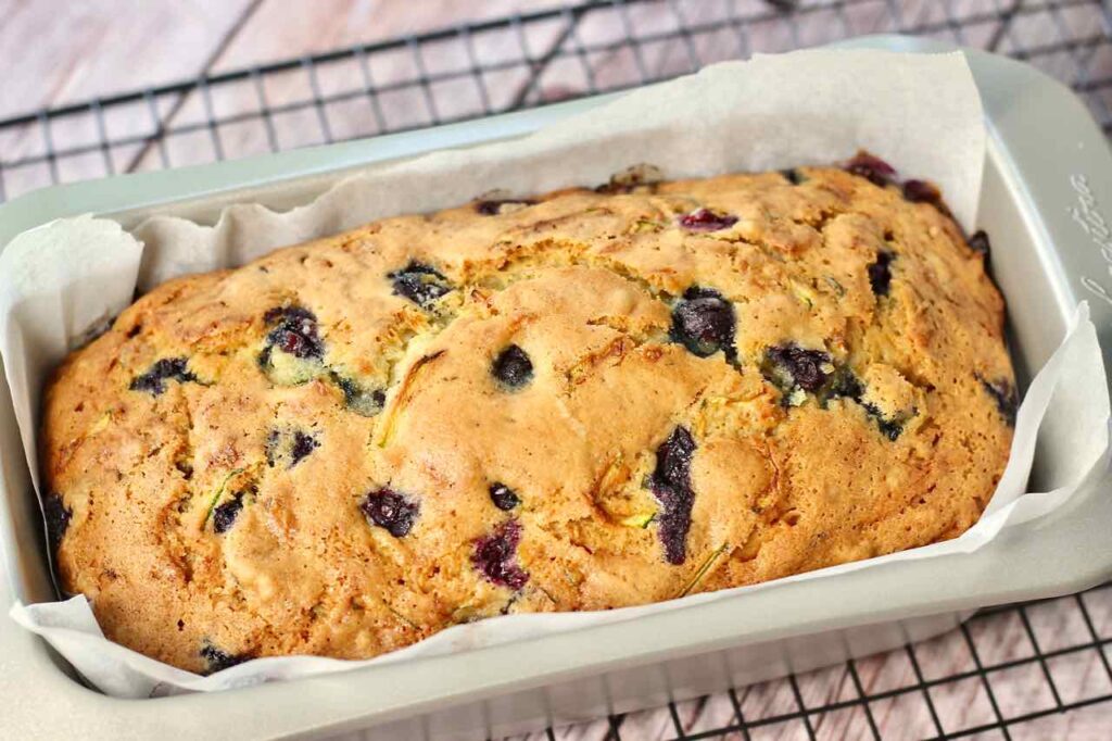 zucchini bread with blueberries
