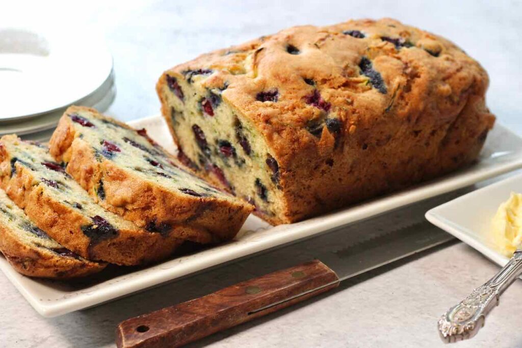 zucchini blueberry loaf
