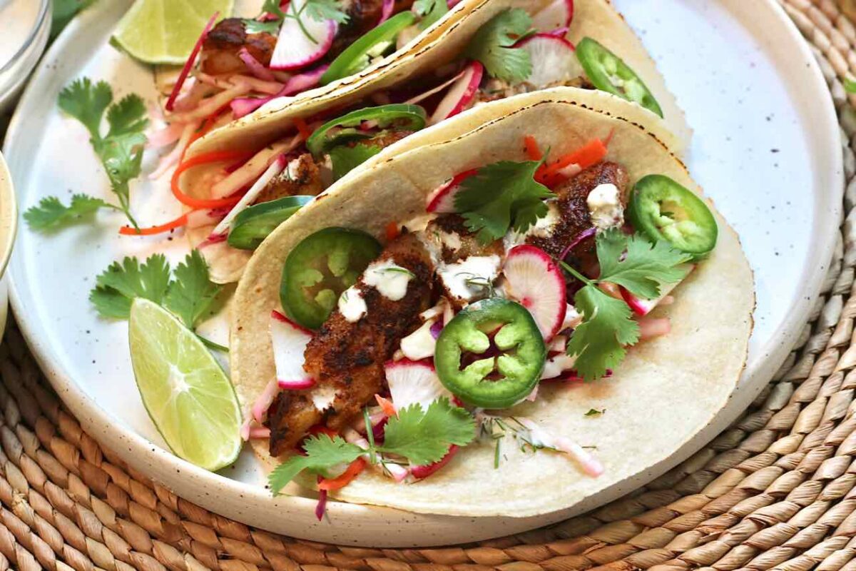 Blackened Pike Tacos – Old Cut Kitchen