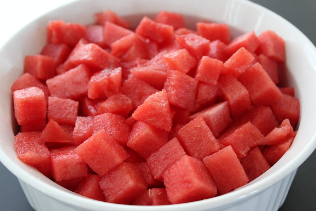 cubed watermelon