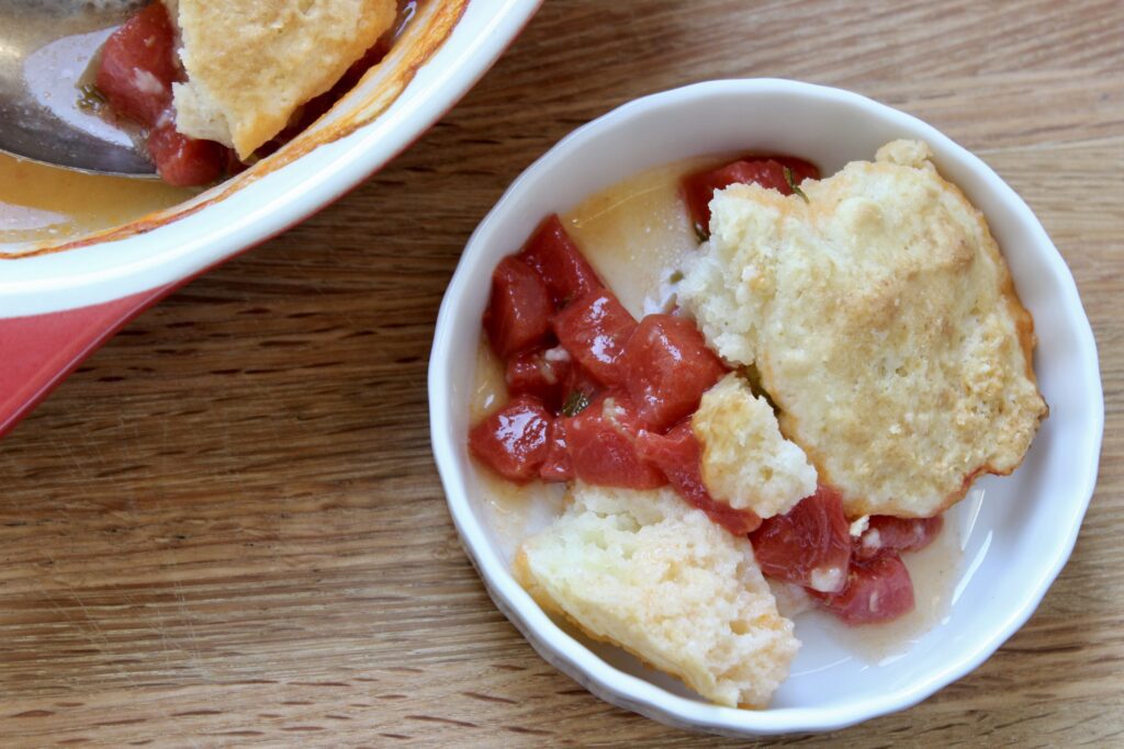 drunken watermelon cobbler