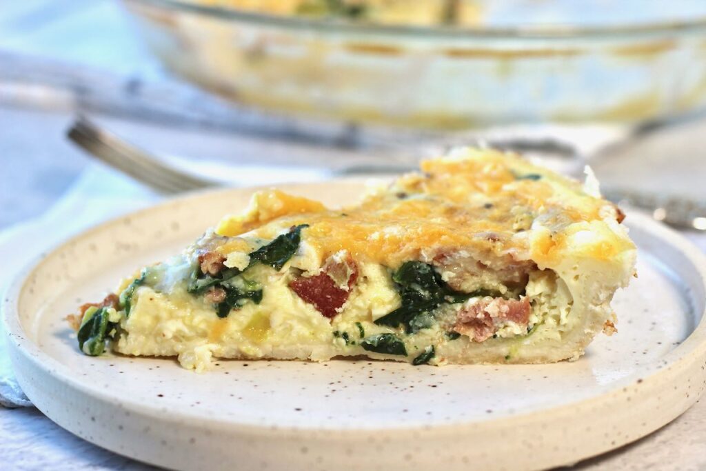 quiche with spinach leeks and bacon