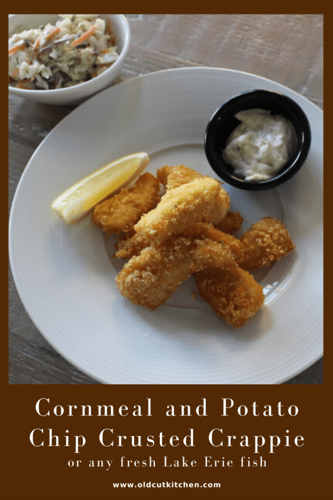 cornmeal and potato chip crusted fish