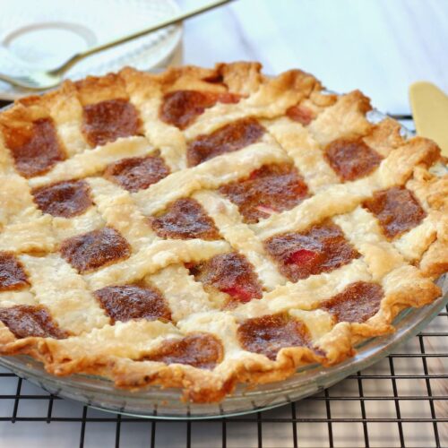 rhubarb custard pie