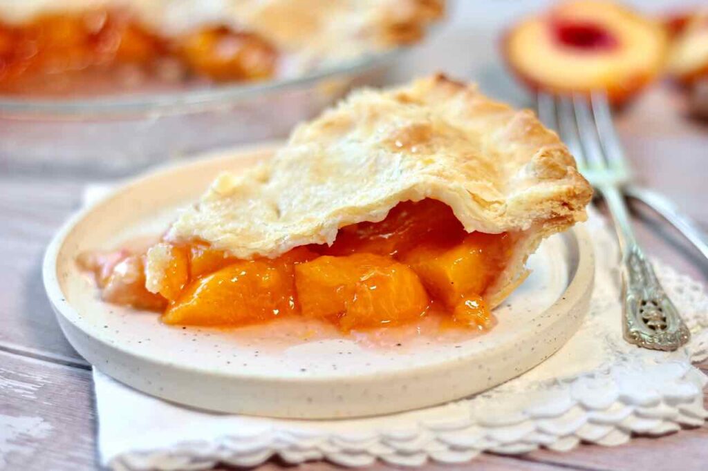 homemade peach pie