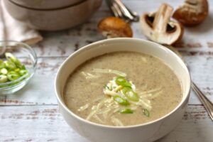 mushroom cheddar chowder