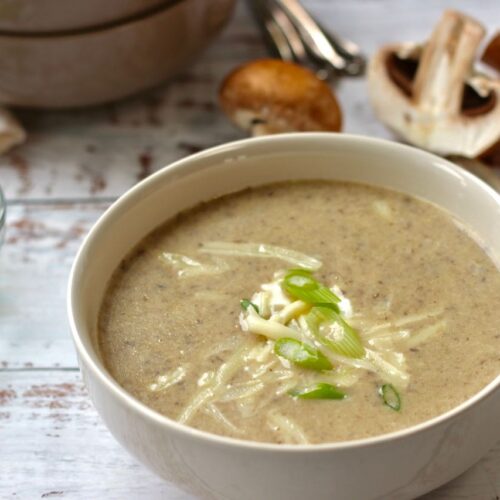 mushroom cheddar chowder