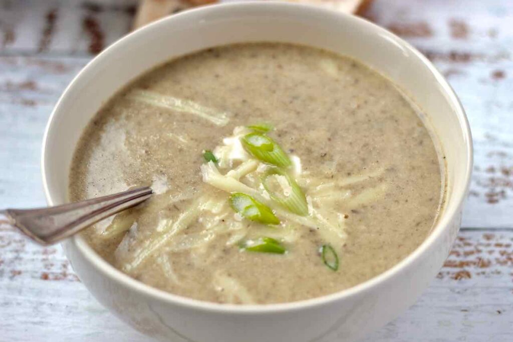 mushroom cheddar chowder