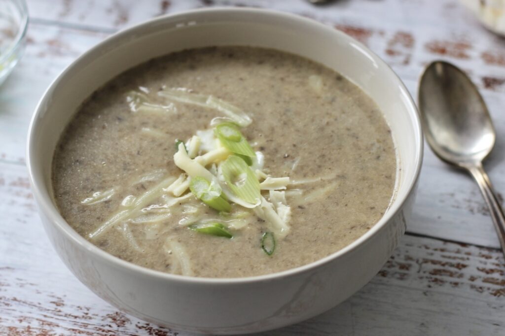 mushroom cheddar chowder