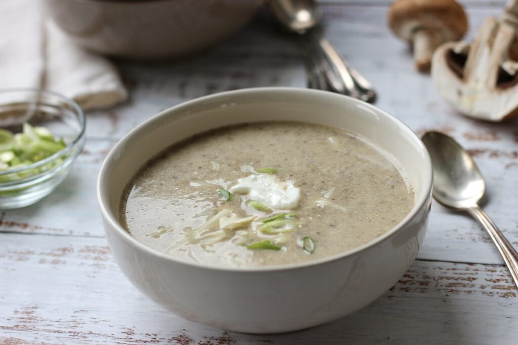 mushroom cheddar chowder