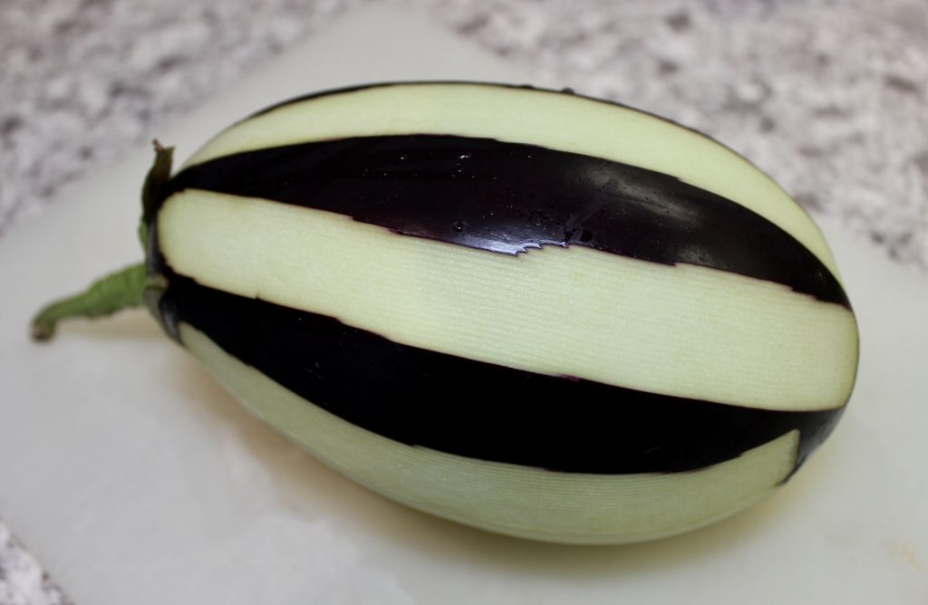 peeled eggplant