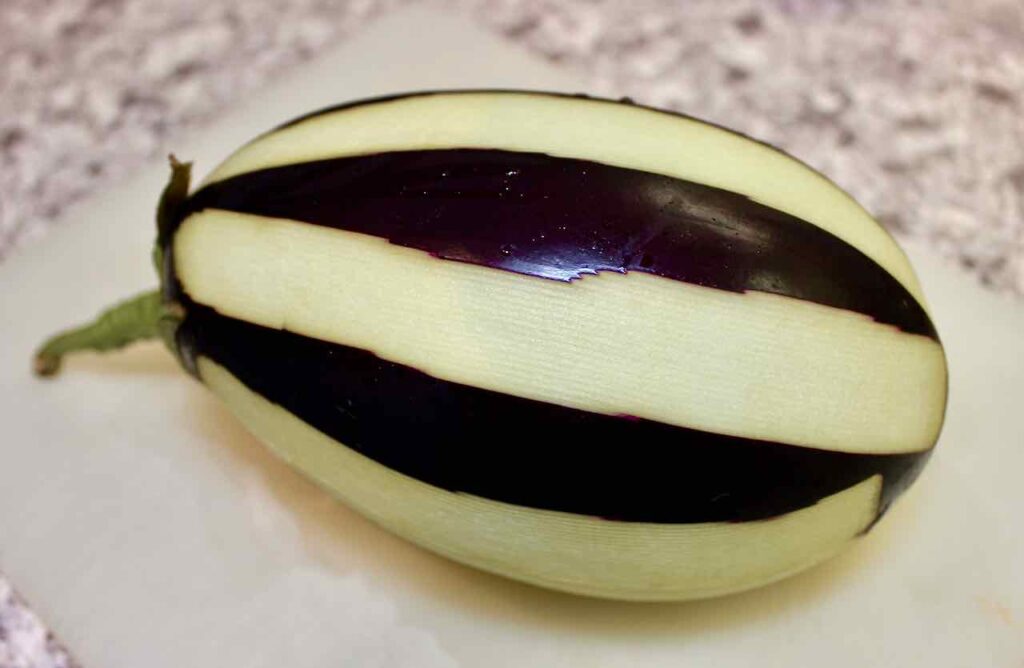 peeled eggplant