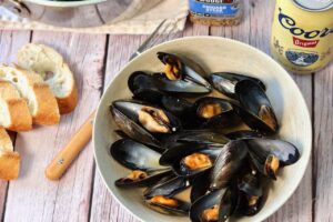 beer and steak spice mussels
