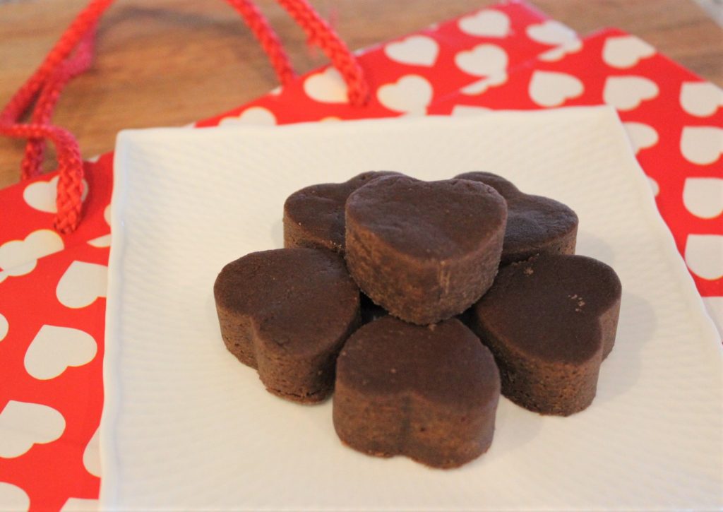 chocolate peanut butter fudge hearts