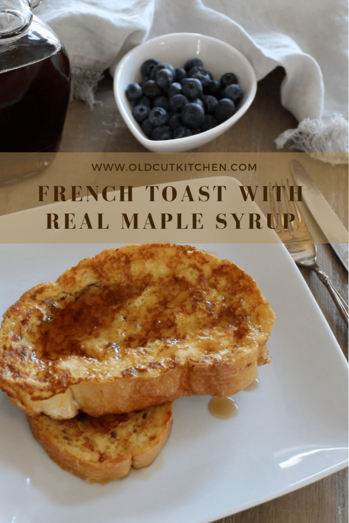 french toast with real maple syrup