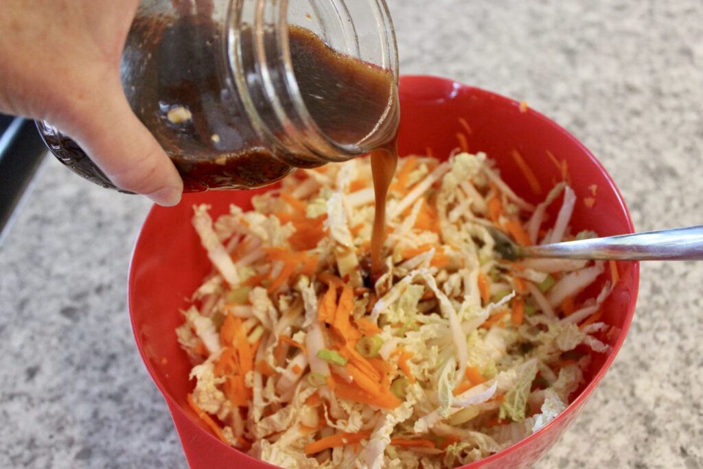 napa cabbage salad with ramen noodles