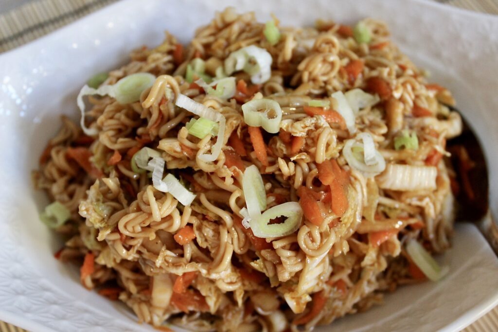 napa cabbage and ramen noodle salad