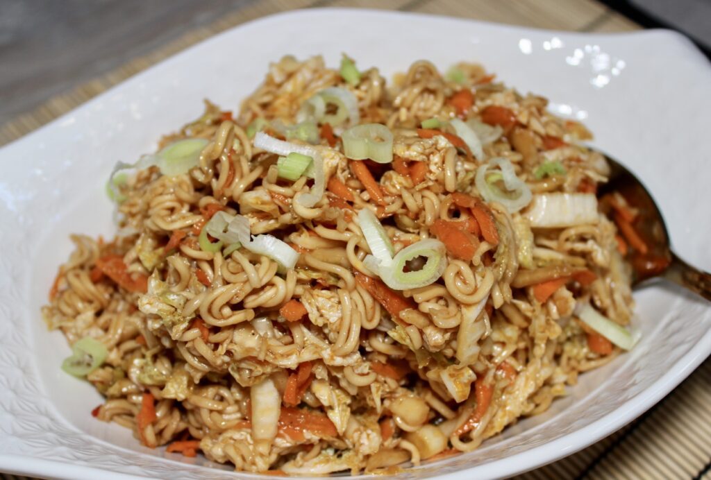 napa cabbage and ramen noodle salad