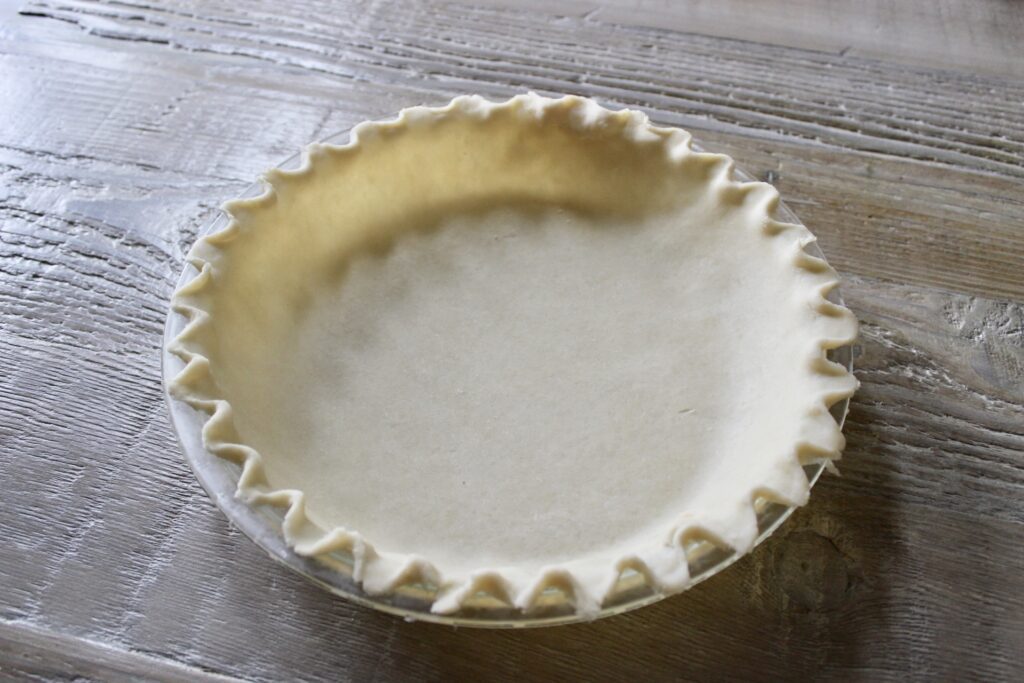 unbaked pie shell