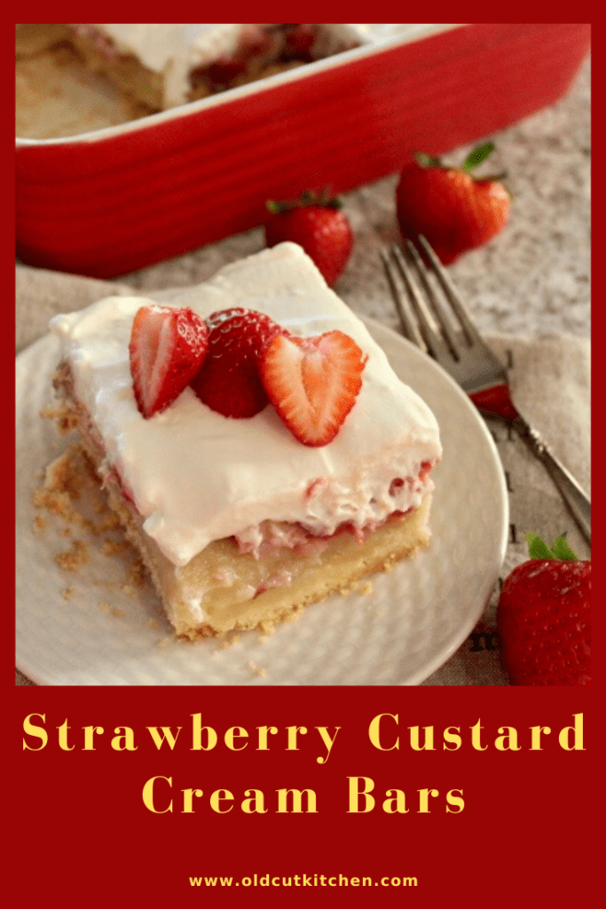 strawberry custard cream bars