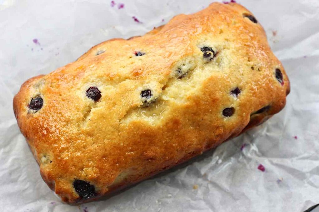 glazed blueberry lemon loaf