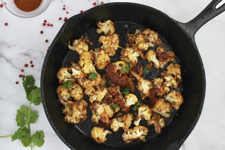 chili roasted cauliflower