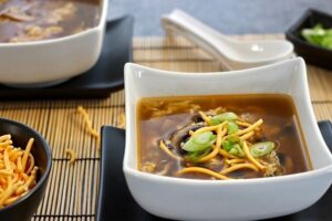 egg drop soup with mushrooms