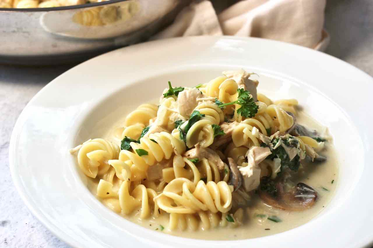 Creamy Chicken and Mushroom Rotini – Old Cut Kitchen