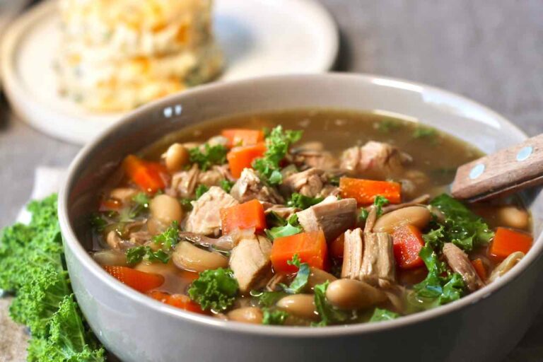 Turkey Soup with White Beans and Kale – Old Cut Kitchen