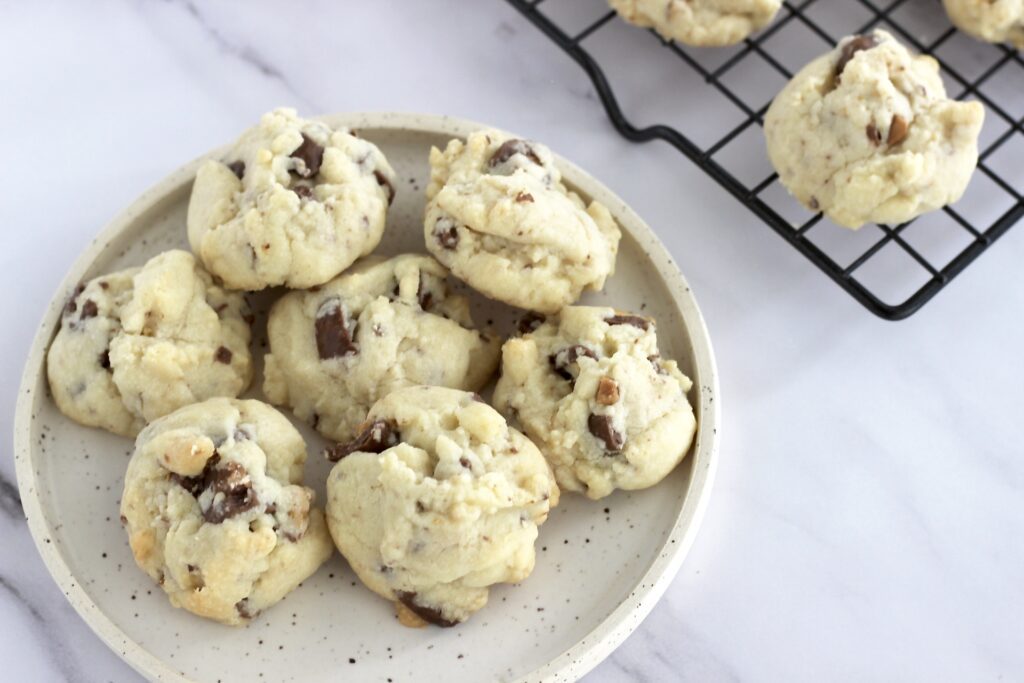 chocolate covered almond shortbread cookies