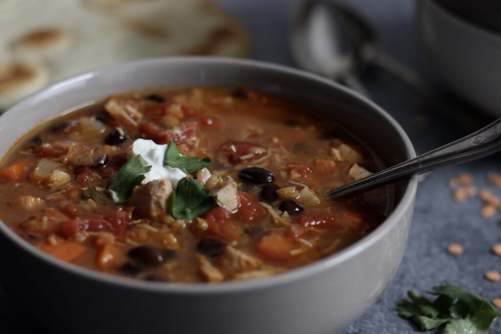 tomato lentil soup with chicken