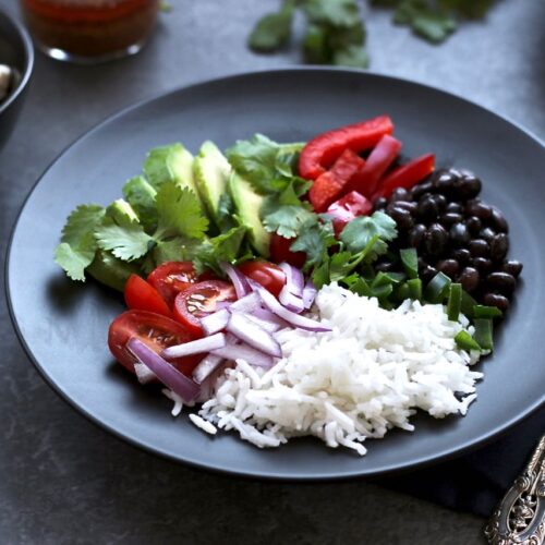 rice and black bean bowl