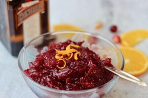 cranberry sauce with orange liqueur