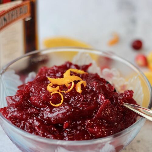 cranberry sauce with orange liqueur