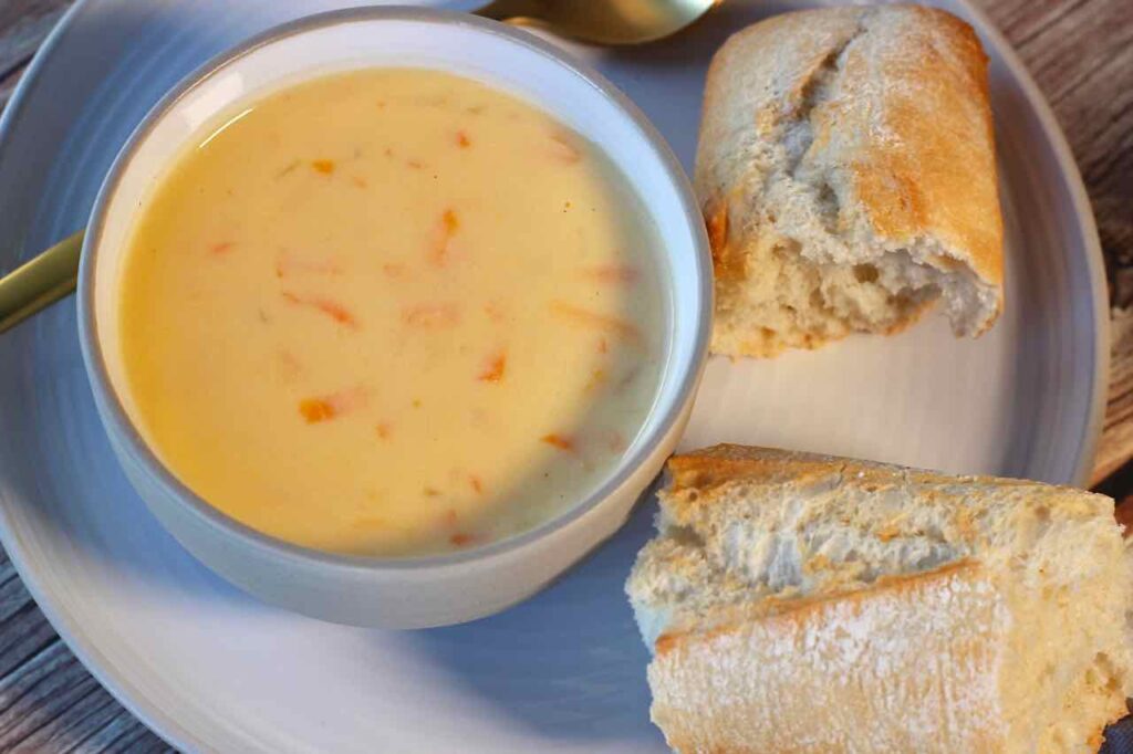 cheesy soup with beer