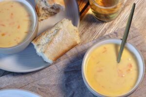 cheesy soup with beer