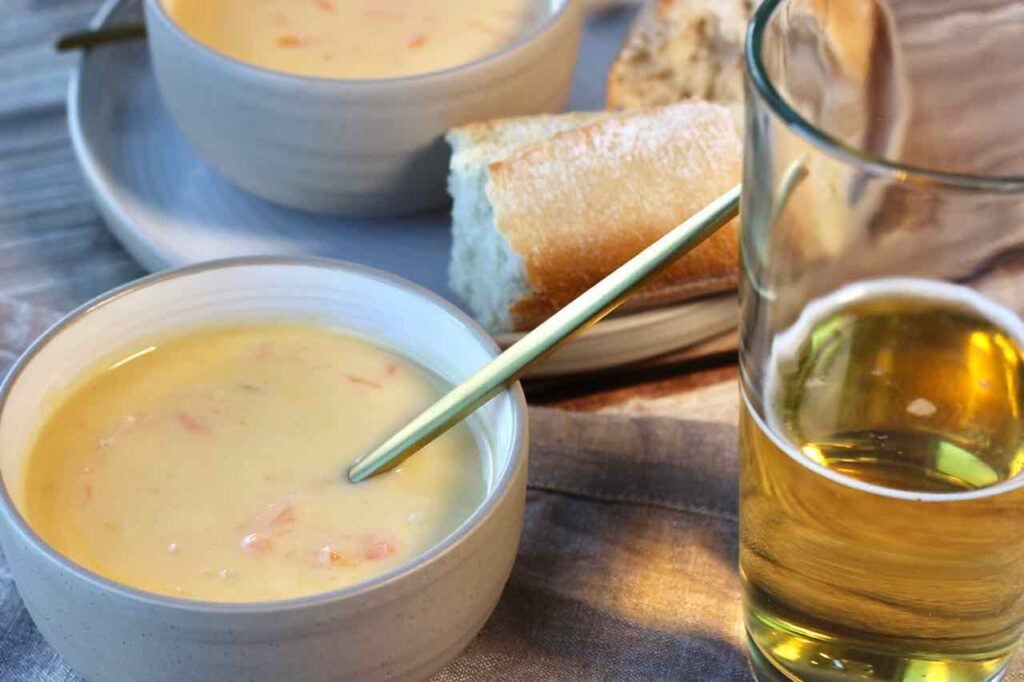 beer and cheese soup