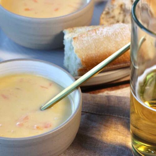 beer and cheese soup