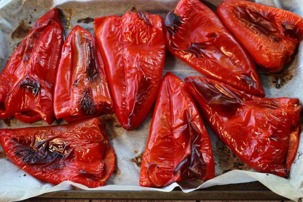 oven roasted red peppers
