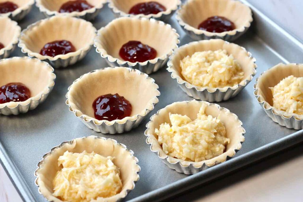 coconut raspberry tarts